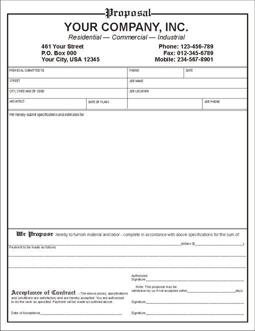 free proposal template