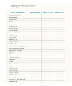 free proposal templates wedding budget template