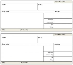 free receipt template blank receipt template