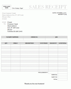 free receipt template sales receipt template