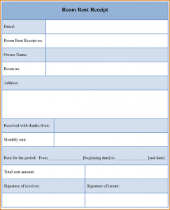 free rent receipt template rental receipt template room rent receipt template