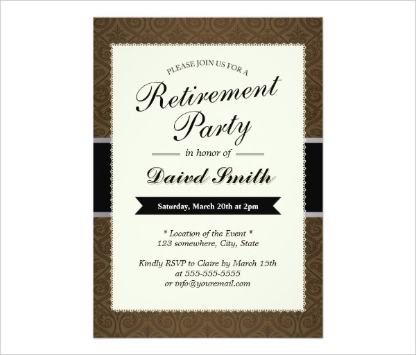 Free Retirement Party Invitation Templates For Word Template Business