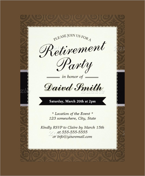 Free Retirement Party Invitation Templates For Word | Template Business