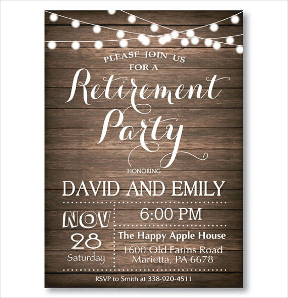 Free Retirement Party Invitation Templates For Word Template Business