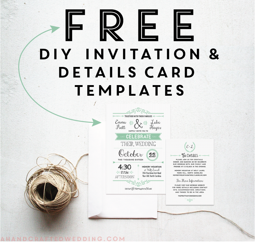 free rustic wedding invitation templates