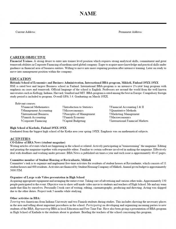 free sample resume for teachers