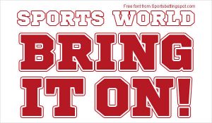 free sports fonts sports world font