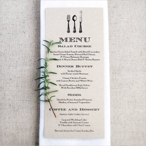 free wedding menu templates diy wedding menu card