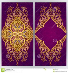 free wedding place card template vintage ornate cards oriental style golden eastern floral decor template frame greeting card wedding invitation