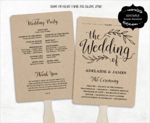 free wedding program fan templates fan model wedding program template download