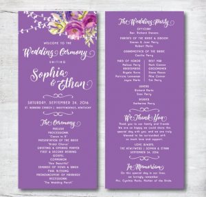 free wedding program template attractive wedding program template download