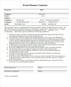 freelance contract template freelance event planner contract example