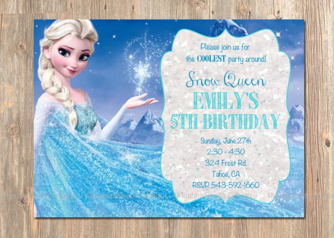 frozen bday party invitations