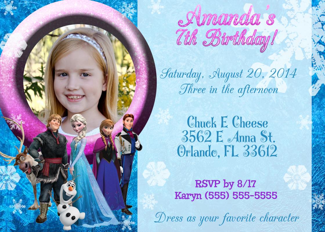 frozen birthday invitations