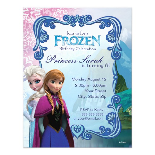 frozen birthday party invitations