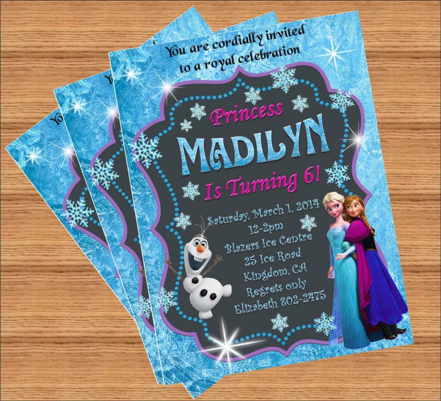 frozen birthday party invitations