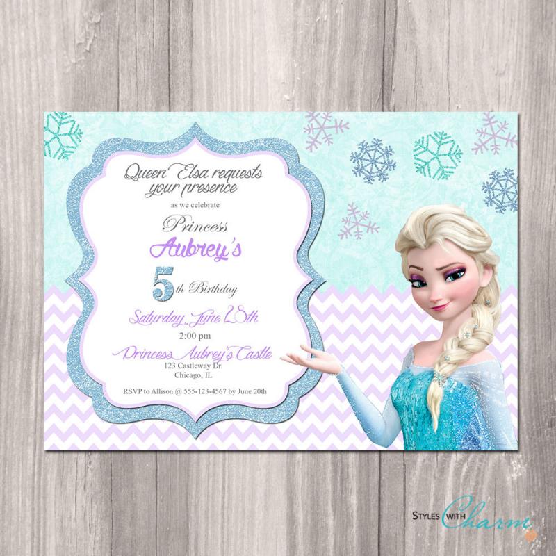 frozen birthday party invitations