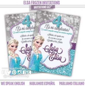 frozen party invitations s p i w