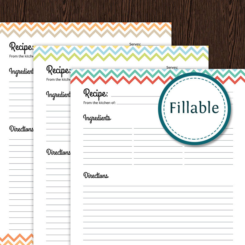 5x7 blank recipe card template for word