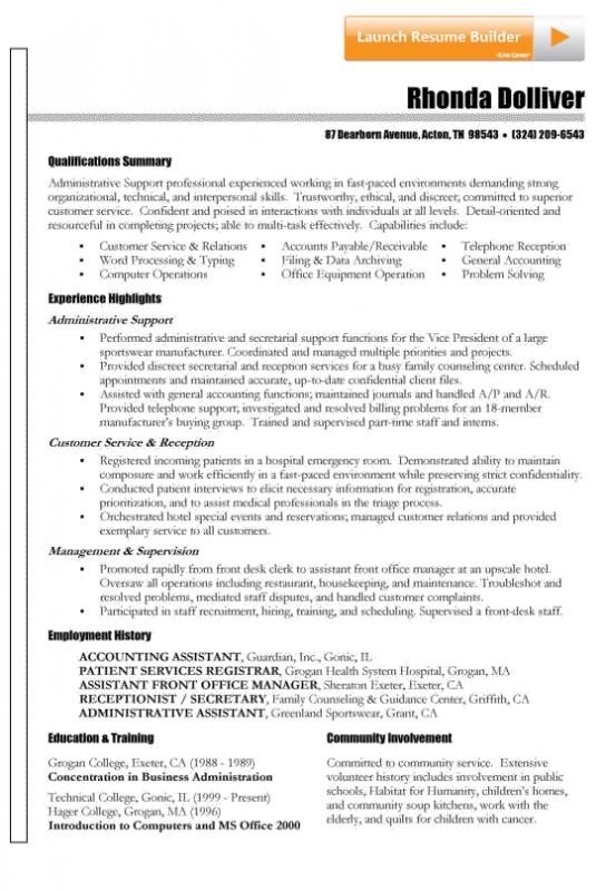 functional resume format