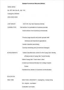 functional resume template sample functional resume editor