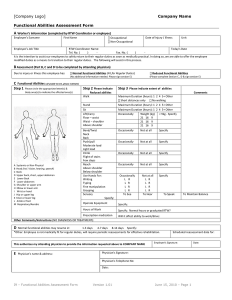 functional resume template word functional abilities assessment form