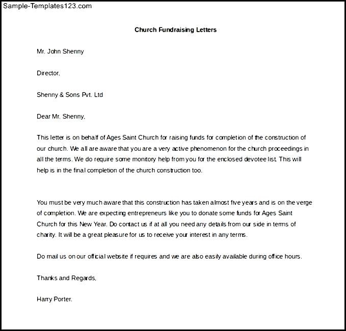 fund raising letter templates