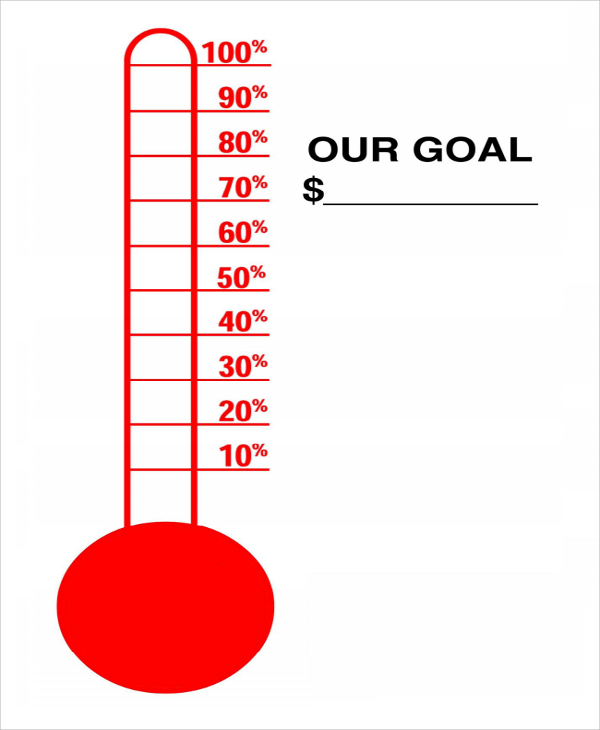 Fundraiser Thermometer Templates Template Business