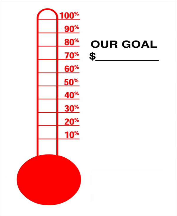 Printable Thermometer Progress Chart