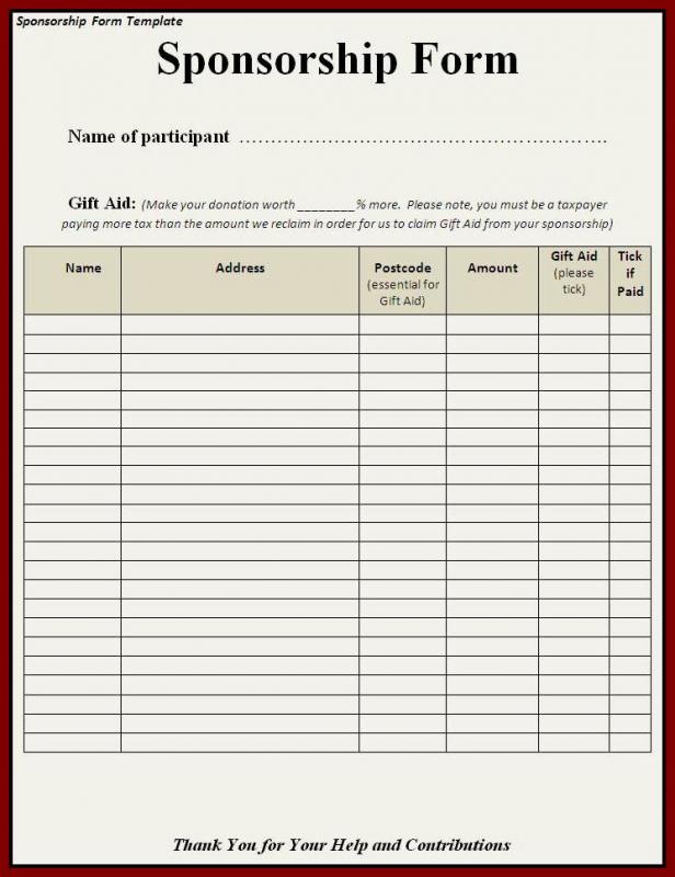 Fundraising Order Form Templates Template Business