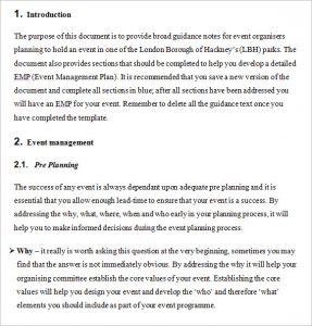 fundraising plan templates parks event guidance notes and emp template feb