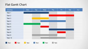 gantt chart powerpoint flat gantt chart