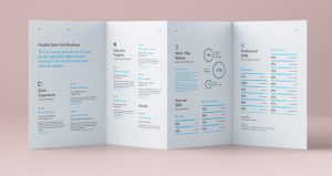 gate fold brochure double gate fold panels brochure brand mockup presentation mockup vol