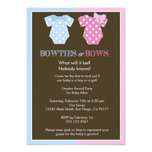 gender reveal invitation template