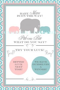 gender reveal invitation template elephant gender reveal scratch off sample