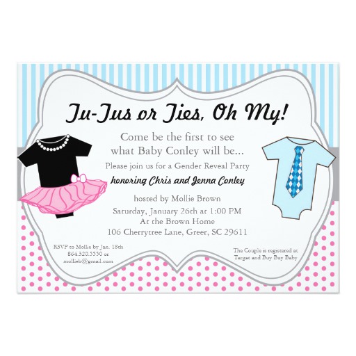 gender reveal invitation template