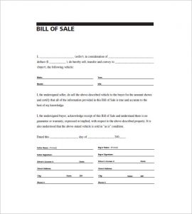 general bill of sale pdf bill of sale general purpose