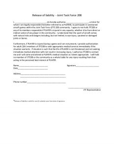 general contractor agreement release of liability