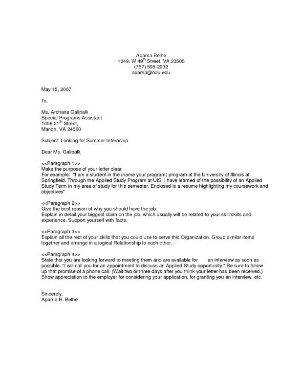 example of a general cover letter