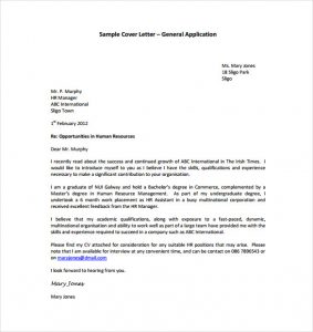 general cover letter template general application cover letter pdf template free download