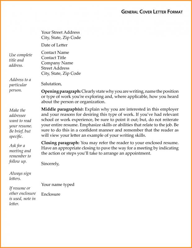 general cover letter template