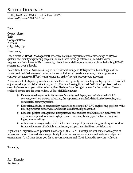 general cover letter template