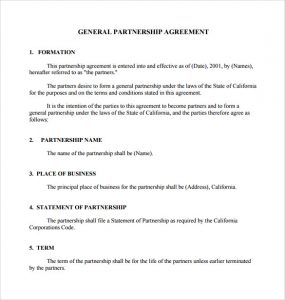 general partnership agreement general partnership agreement download