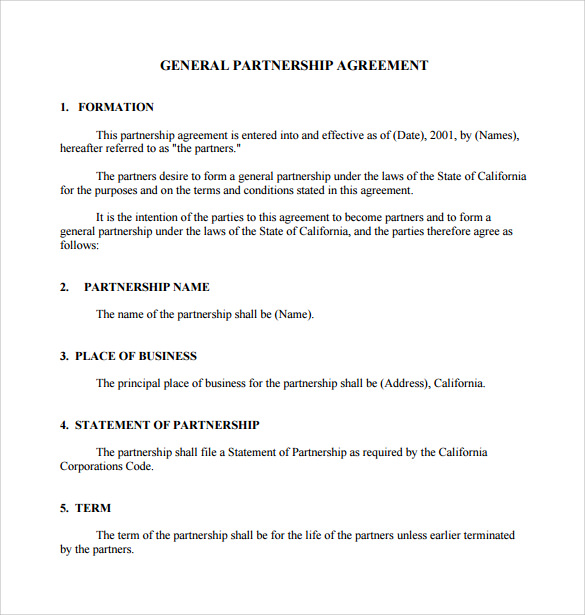 general partnership agreement