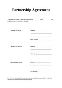 general partnership agreement template partnership agreement articles of partnership