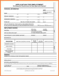 generic application form generic application for employment generic application for employment