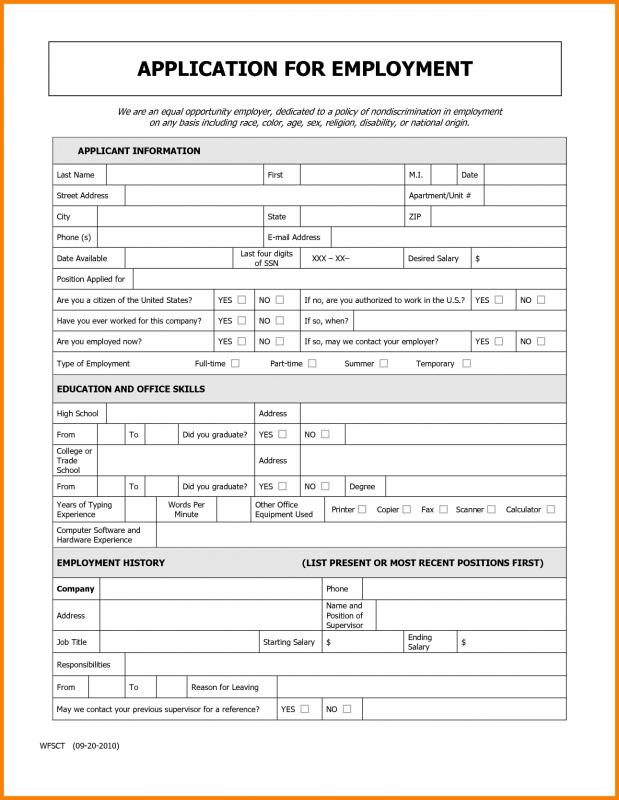 generic job application pdf