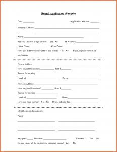 generic rental application generic rental application