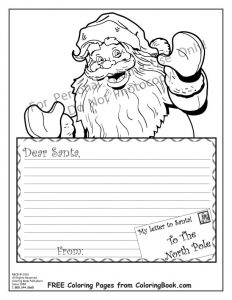 gift certificate template pages coloring pages free online coloring pages santa letter within santa letter template coloring