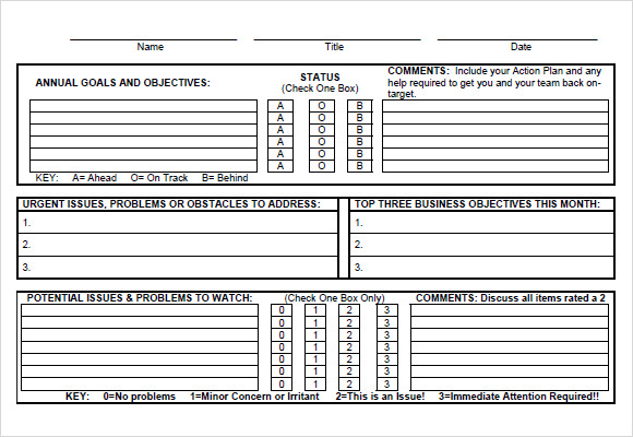 goal tracker template